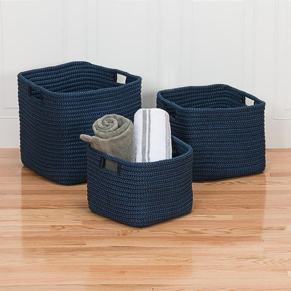 Colonial Mills Carter Indoor/Outdoor Basket - Blue 14"x14"x12"