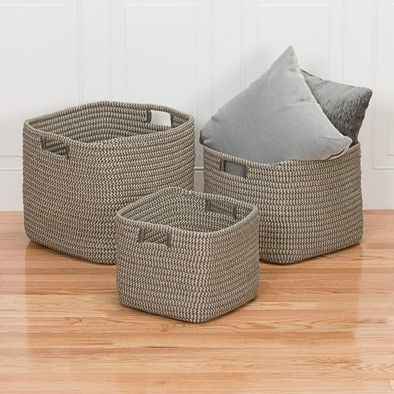 Colonial Mills Carter Indoor/Outdoor Basket - Grey 12"x12"x10"