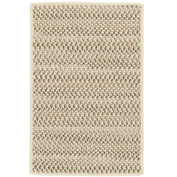 Colonial Mills 6' x 6' Beige and Brown Square Handmade Area Throw Rug