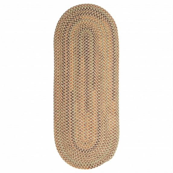 GE93R024X132 Charlesgate - Orange 2x11 Rug, 75% Polypropylene/25% Wool - Runner (Oval).