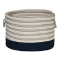 thumbnail image 1 of HL51A014X010 Chloe Stripe Basket - Navy 14"x14"x10" Basket, 100% Polypropylene - Round., 1 of 2