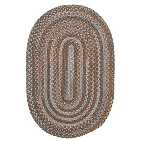 Colonial Mills Classic Oak Harbour Braided Wool Area Rug Graphite 2x3 2' x 3'