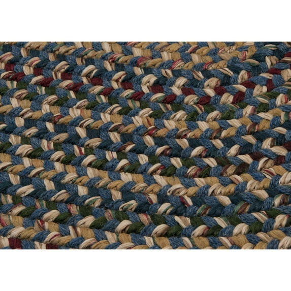 Colonial Mills Comfort Braided Area Rug Blue 4' x 6' Oval 4' x 6'