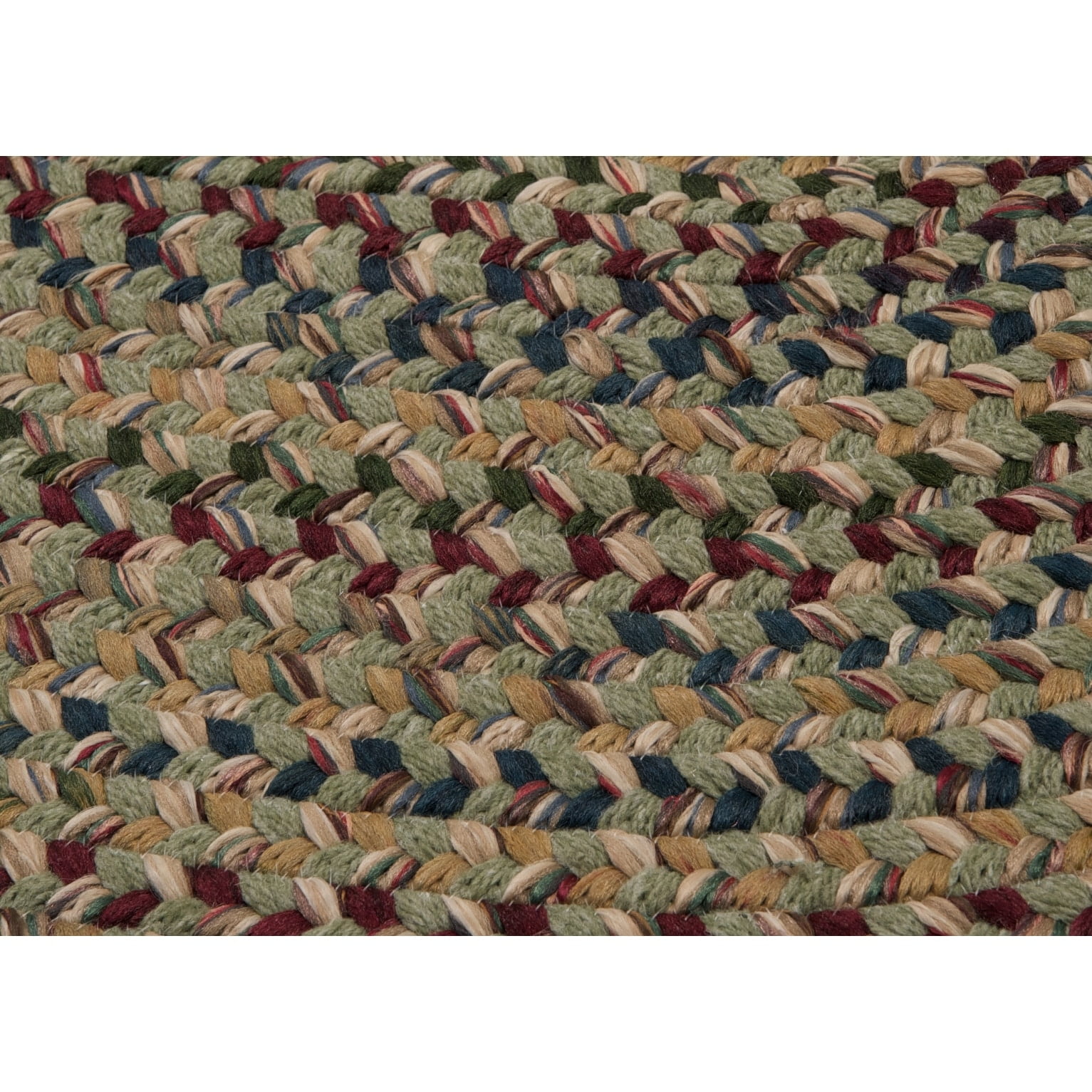 Colonial Mills Comfort Braided Area Rug Green 7' x 9' Oval 7' x 9 ...