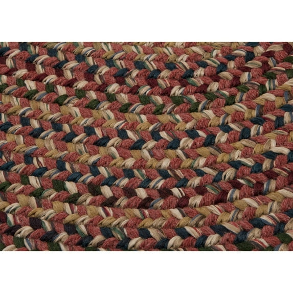 Colonial Mills Comfort Braided Area Rug Red 6' x 8' Oval 6' x 9'