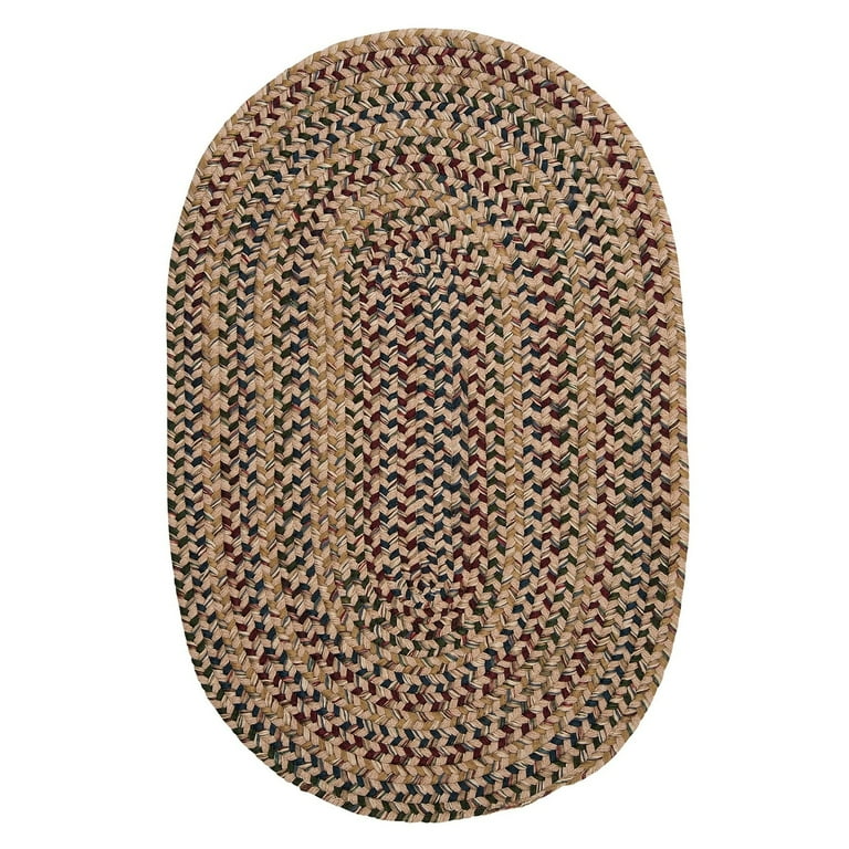 Colonial Mills Comfort Braided Area Rug Taupe 9' x 11' Oval 9' x 12' 