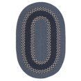 thumbnail image 1 of 12' x 15' Blue All Purpose Handcrafted Reversible Oval Area Throw Rug, 1 of 2