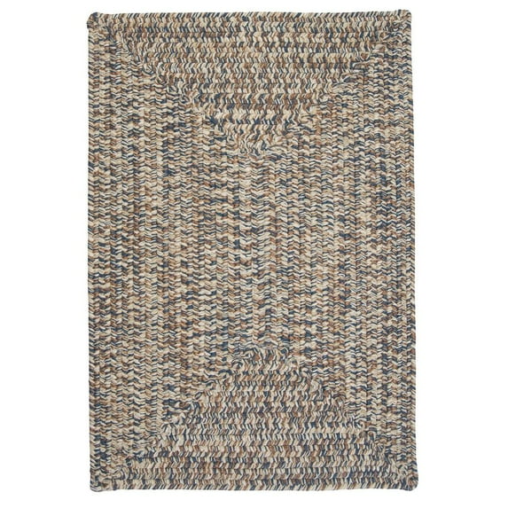 Colonial Mills 7' Lake Blue Square Handmade Braided Area Throw Rug