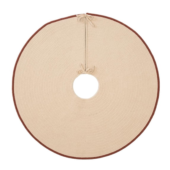 Colonial Mills WL41R050X050 50 x 50 in. Cozy Wool Trimmed Holiday Tree Skirt - Natural