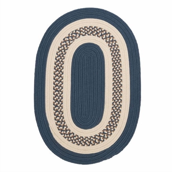 NT51R048X072 Crescent - Lake Blue 4'x6' Rug, 100% Polypropylene - Oval.