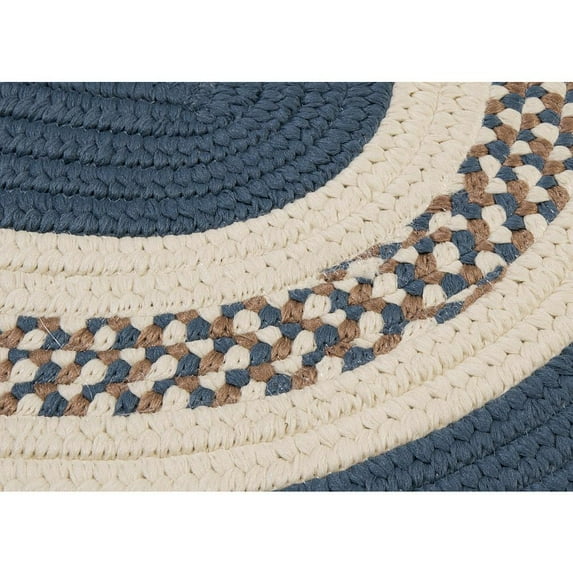 NT51R060X084 Crescent - Lake Blue 5'x7' Rug, 100% Polypropylene - Oval.