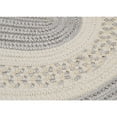 thumbnail image 1 of Colonial Mills 5' Silver and White Braided Round Area Throw Rug, 1 of 2