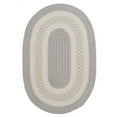 thumbnail image 1 of Colonial Mills 8' x 11' Silver and White Braided Oval Area Throw Rug, 1 of 2
