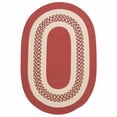 thumbnail image 1 of 12' x 15' Red and White Reversible Oval Handcrafted Accent Area Rug, 1 of 2