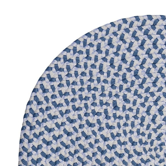 AY51R024X048 Daybreak Kids Rugs - Dream Blue 2'x4' Rug, 65% Polypropylene/25% Polyester/10% Cotton - Oval.