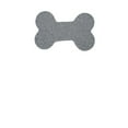thumbnail image 1 of 34” Navy Blue Dog Bone Shaped Throw Rug, 1 of 2