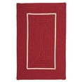 thumbnail image 1 of Colonial Mills 8' x 10' Red and White Rectangular Handmade Braided Area Throw Rug, 1 of 2