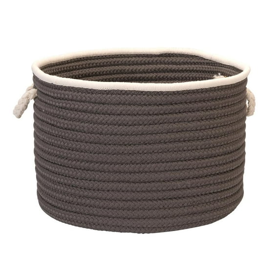 FY42A018X018 Doodle Edge - Gray 18"x18"x12" Basket, 100% Polypropylene - Round.