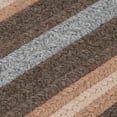 thumbnail image 1 of 2' x 10' Brown and Gray All Purpose Handmade Reversible Rectangle Mudroom Area Throw Rug Runner, 1 of 2