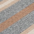 thumbnail image 1 of 30" x 72" Gray and Brown Striped Rectangular Area Throw Rug Runner, 1 of 2