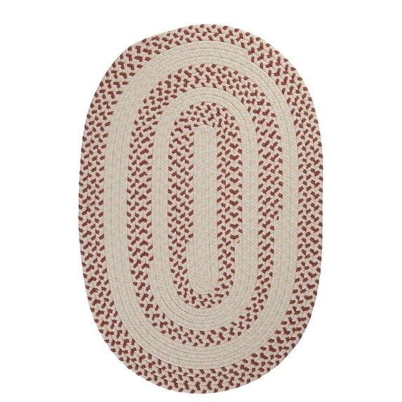 EM79R024X048 Elmwood - Rosewood 2'x4' Rug, 90% Polypropylene/10% Wool - Oval.