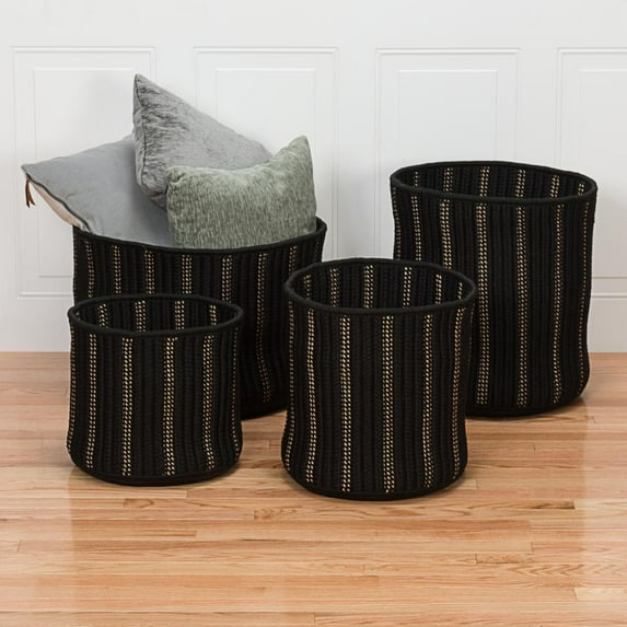 Colonial Mills Essentia Indoor/Outdoor Basket - Black 12"x12"x12"