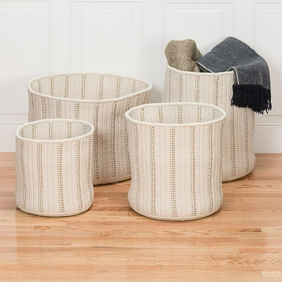 Colonial Mills Essentia Indoor/Outdoor Basket - White 16"x16"x18"