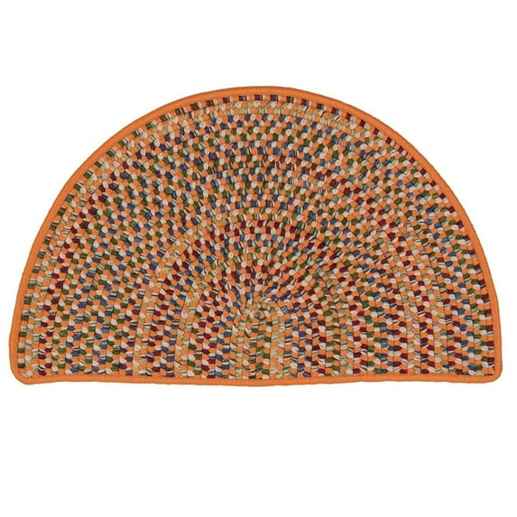 Colonial Mills Farmhouse Braided Machine Washable Hearth Rug Rust 2'7" x 3'10" Slice