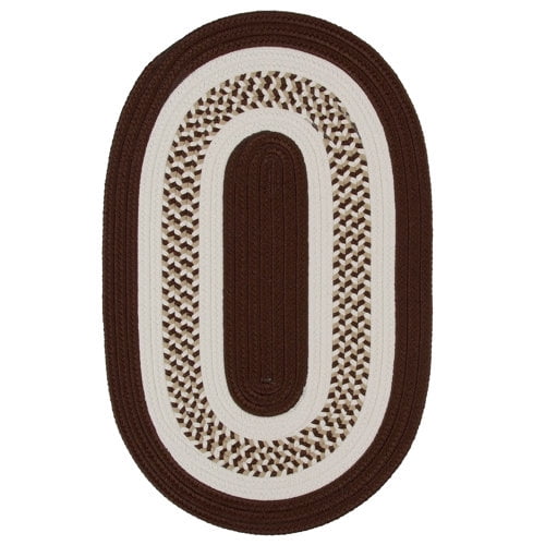 FB81R024X084 Flowers Bay - Brown 2'x7' Rug, 100% Polypropylene - Runner (Oval).