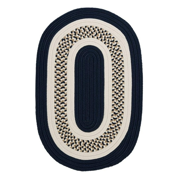 FB52R096X096 Flowers Bay - Navy 8 round Rug, 100% Polypropylene - Round.