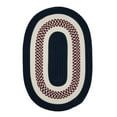 thumbnail image 1 of Colonial Mills 2' x 11' Blue, White and Red Reversible Oval Handcrafted Accent Area Rug, 1 of 2