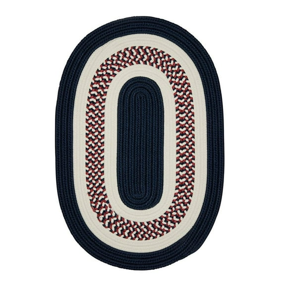 FB50R024X096 Flowers Bay - Patriot Blue 2x8 Rug, 100% Polypropylene - Runner (Oval).