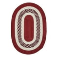 thumbnail image 1 of Colonial Mills 2' x 9' Maroon Red, White and Blue Reversible Oval Handcrafted Accent Area Rug, 1 of 2