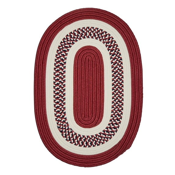 FB70R096X096 Flowers Bay - Patriot Red 8 round Rug, 100% Polypropylene - Round.