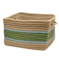 thumbnail image 1 of GA01A024X014S Garden Banded Square Basket - Moss/Federal Blue 24"x24"x14" Basket, 100% Polypropylene - Square ., 1 of 3