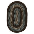 thumbnail image 1 of Colonial Mills 5' x 8' Brown And Blue Oval Handmade Braided Area Throw Rug, 1 of 3