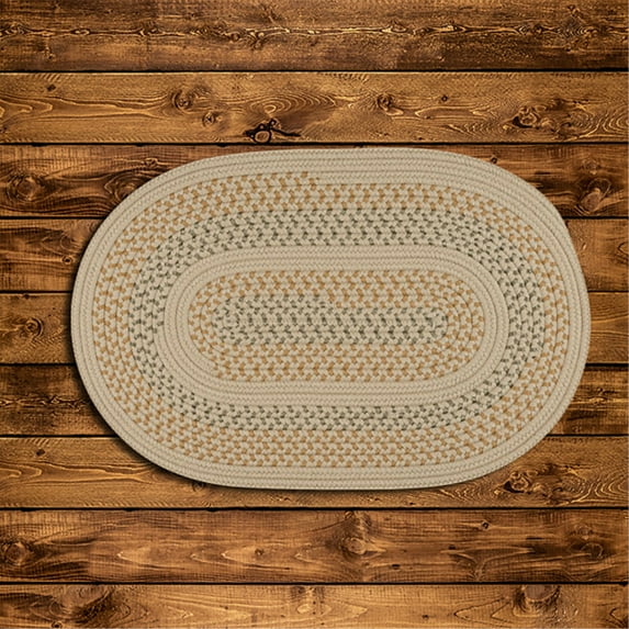 GT90R024X048 Georgetown - Beige 2'x4' Rug, 100% Polypropylene - Oval.