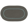 thumbnail image 1 of Colonial Mills Gray and Blue Bordered Handcrafted Reversible Oval Door Mat 45" x 70", 1 of 1