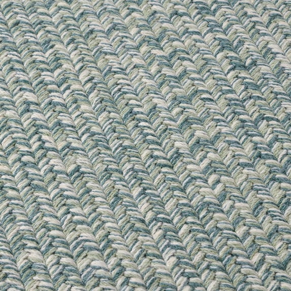 HT21R108X108S Hayley Tweed - Green 9x9 Rug, 75% Polypropylene/25% Wool - Square.