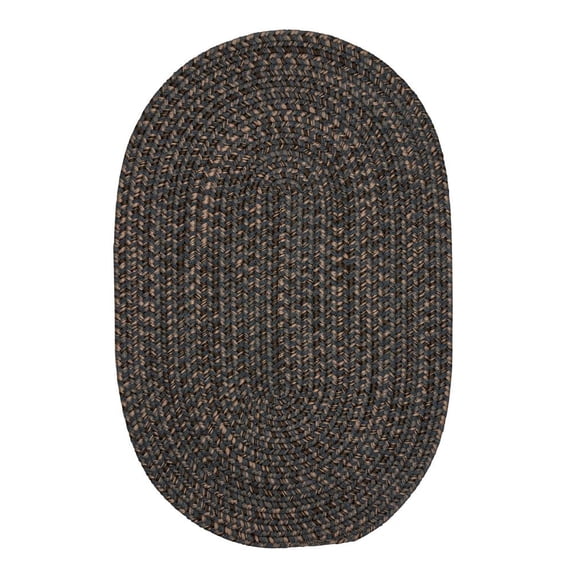 HY29R072X108 Hayward - Charcoal 6x9 Rug, 75% Polypropylene/25% Wool - Oval.