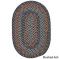thumbnail image 1 of Colonial Mills Hipster Braided Textured Oval Rug Rusted Ash 8' x 11' Oval 8' x 10' Orange, Grey, 1 of 5