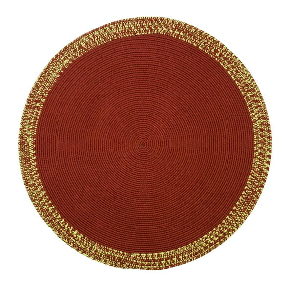 HolidayVibes Under Tree Reversible Round Rug Border Vibe 65” x 65”