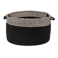 thumbnail image 1 of OD31A018X018 Houndstooth Dipped Basket - Black 18"x18"x12" Basket, 100% Polypropylene - Round., 1 of 5