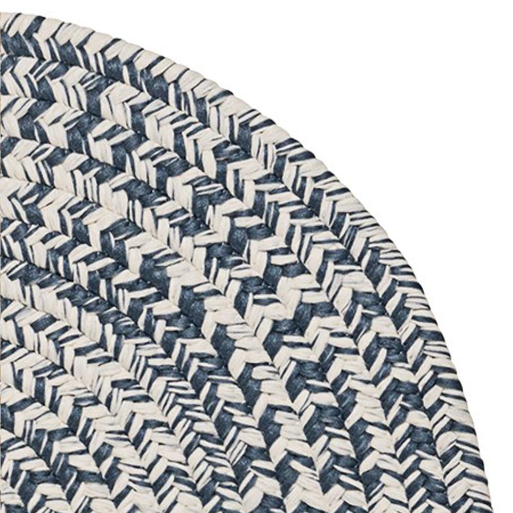 Lake Blue Oval Reversible Synthetic Outdoor Rug, 6 ft x 8 ft
