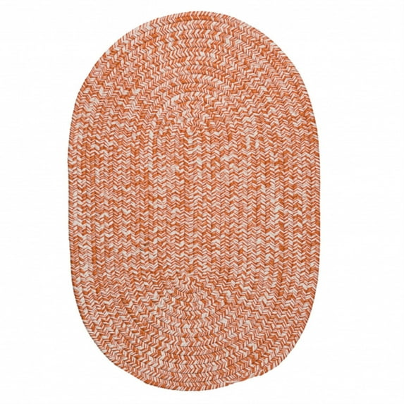 HW73R120X168 Howell Tweed - Orange 10x14 Rug, 100% Polypropylene - Oval.