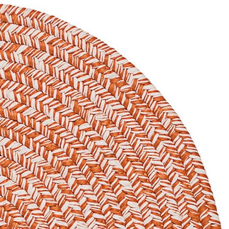 HW73R084X084 Howell Tweed - Orange 7x7 Rug, 100% Polypropylene - Round.