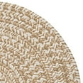 thumbnail image 1 of 2' x 9' Light Brown and White All Purpose Handcrafted Reversible Oval Outdoor Area Throw Rug Runner, 1 of 2