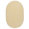 thumbnail image 1 of Colonial Mills 8' x 11' Yellow and White All Purpose Handcrafted Reversible Oval Area Throw Rug, 1 of 2