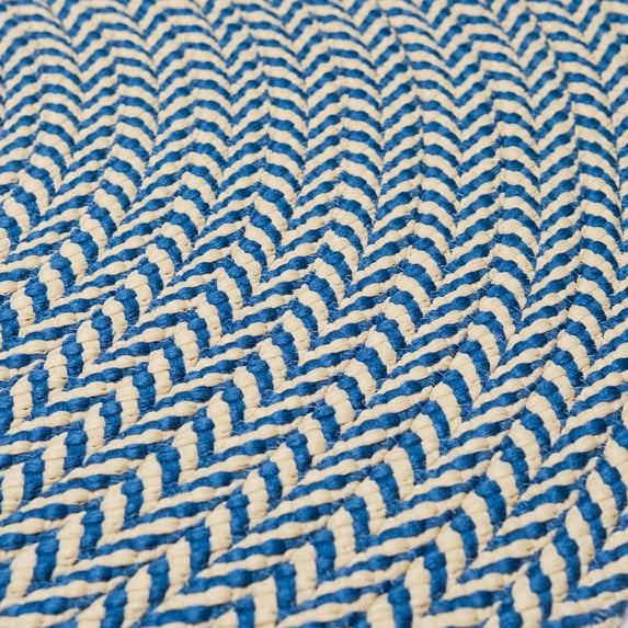Colonial Mills Ibiza Woven Chevron Doormats - Marine 55” x 55”