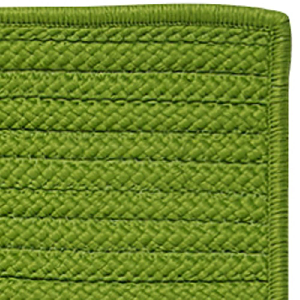 Green Braided Synthetic Runner Rug, 30"x108"